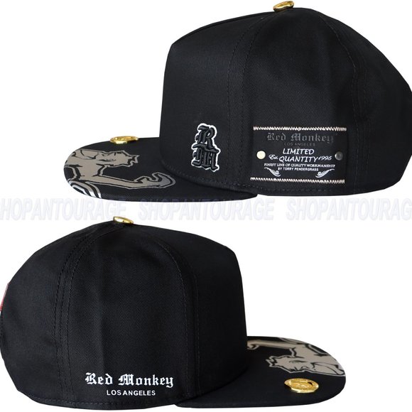 Red Monkey Rising Flat Visor Limited Unisex Trucker Hat Cap RM1414 | 2 Colors - Picture 9 of 15